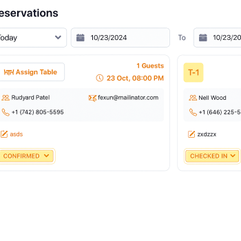 Optimize Table Reservations